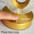 3D Crystal LED Night Light | Rechargeable Touch Dimming Lamp-Zavy Home