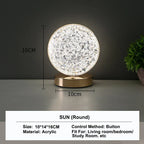 3D Crystal LED Night Light | Rechargeable Touch Dimming Lamp-Zavy Home