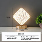 3D Crystal LED Night Light | Rechargeable Touch Dimming Lamp-Zavy Home