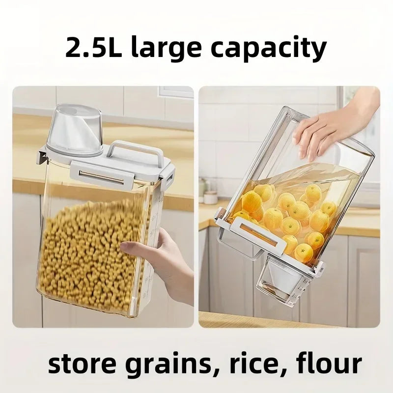 Airtight Food Storage Container | 2.5L Rice, Cereal & Flour Dispenser-Zavy Home