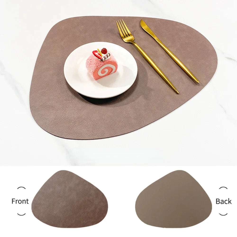 Double-Sided Faux Leather Placemats | Non-Slip & Heat Resistant-Zavy Home