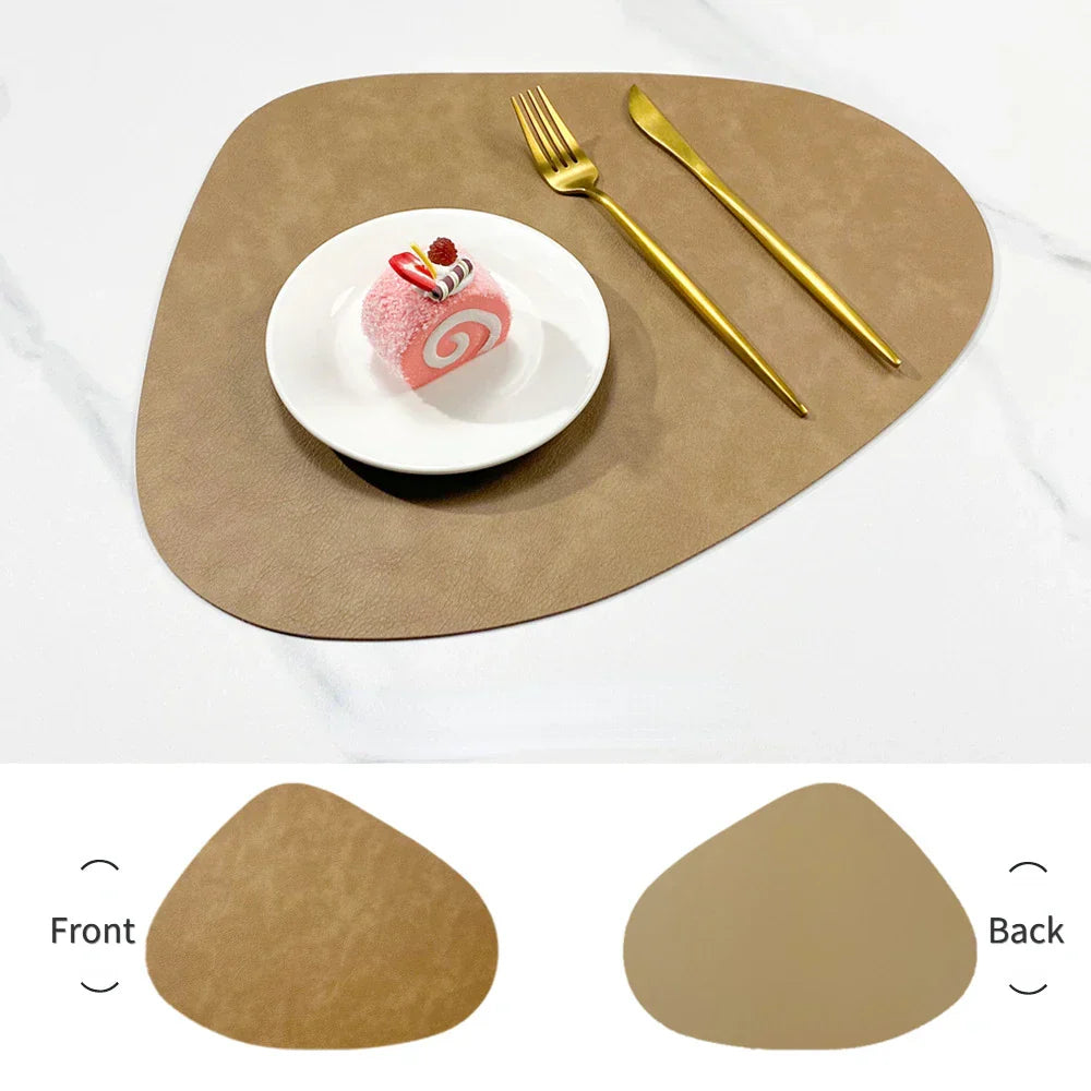 Double-Sided Faux Leather Placemats | Non-Slip & Heat Resistant-Zavy Home