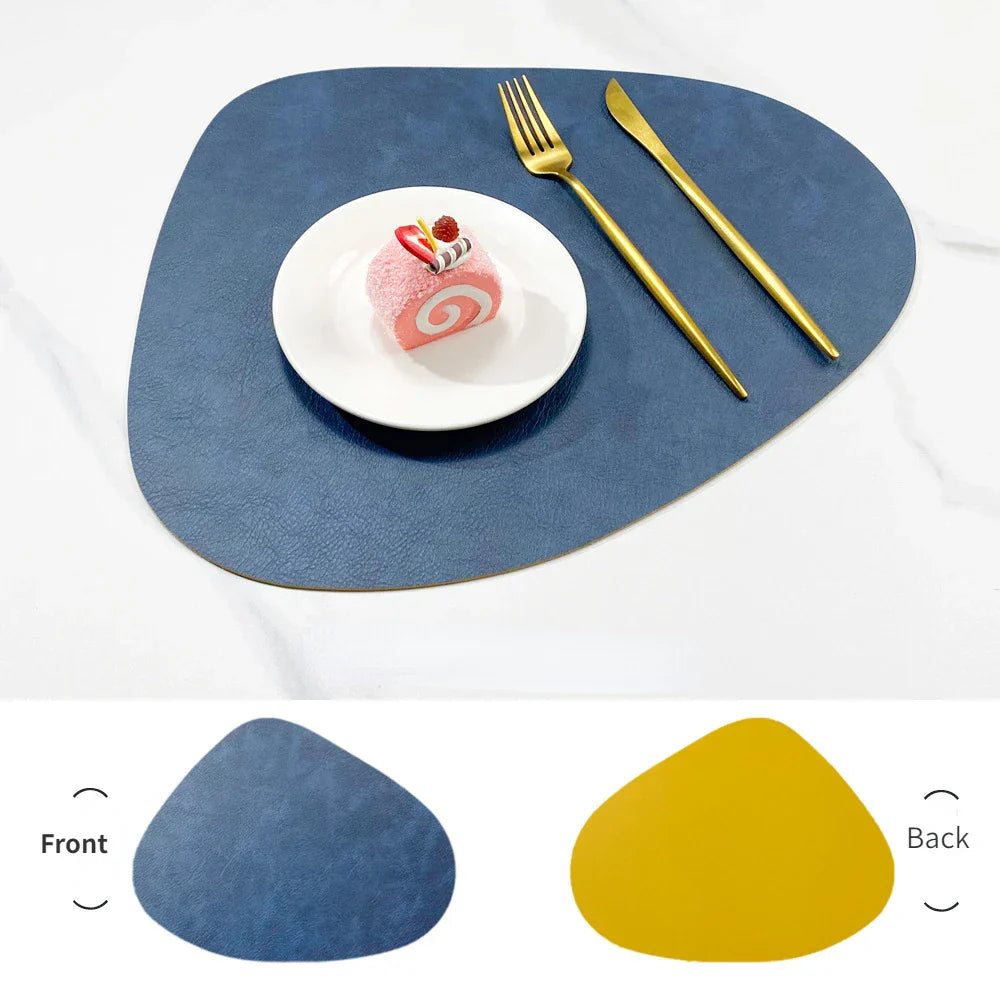 Double-Sided Faux Leather Placemats | Non-Slip & Heat Resistant-Zavy Home