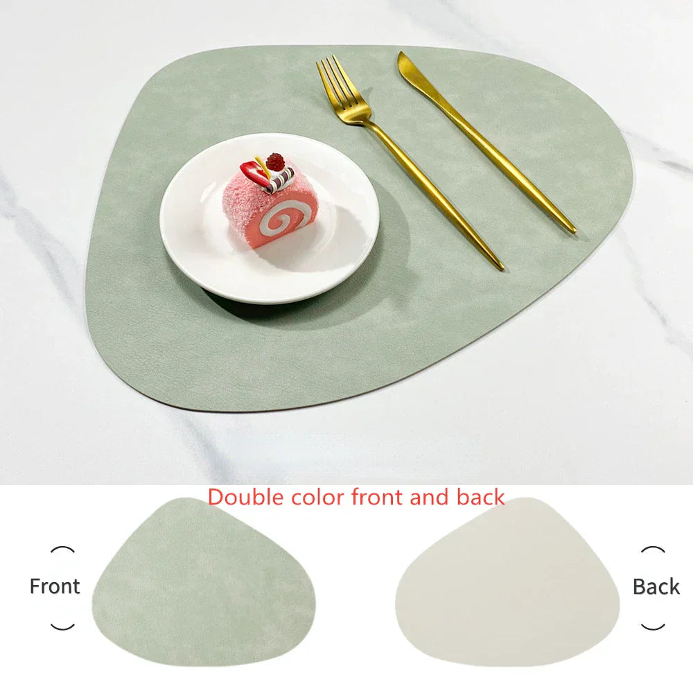 Double-Sided Faux Leather Placemats | Non-Slip & Heat Resistant-Zavy Home