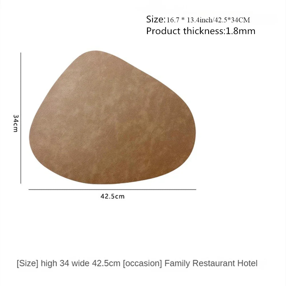 Double-Sided Faux Leather Placemats | Non-Slip & Heat Resistant-Zavy Home
