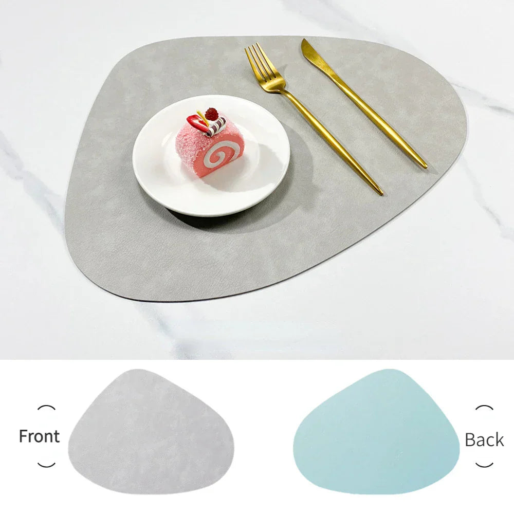 Double-Sided Faux Leather Placemats | Non-Slip & Heat Resistant-Zavy Home