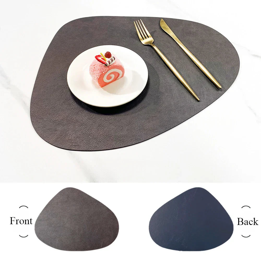 Double-Sided Faux Leather Placemats | Non-Slip & Heat Resistant-Zavy Home