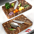 Durable Acacia Wood Cutting Board | End Grain Kitchen Chopping Block-Zavy Home
