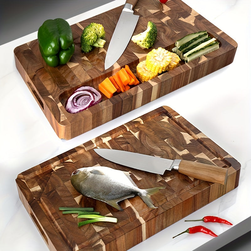 Durable Acacia Wood Cutting Board | End Grain Kitchen Chopping Block-Zavy Home