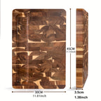 Durable Acacia Wood Cutting Board | End Grain Kitchen Chopping Block-Zavy Home