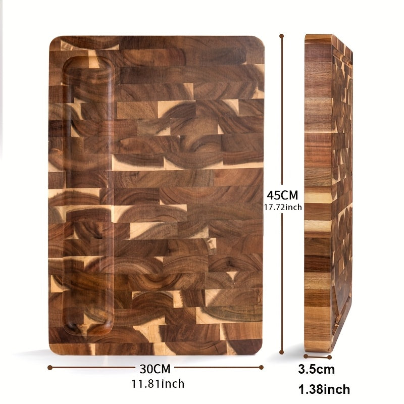 Durable Acacia Wood Cutting Board | End Grain Kitchen Chopping Block-Zavy Home