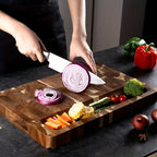 Durable Acacia Wood Cutting Board | End Grain Kitchen Chopping Block-Zavy Home