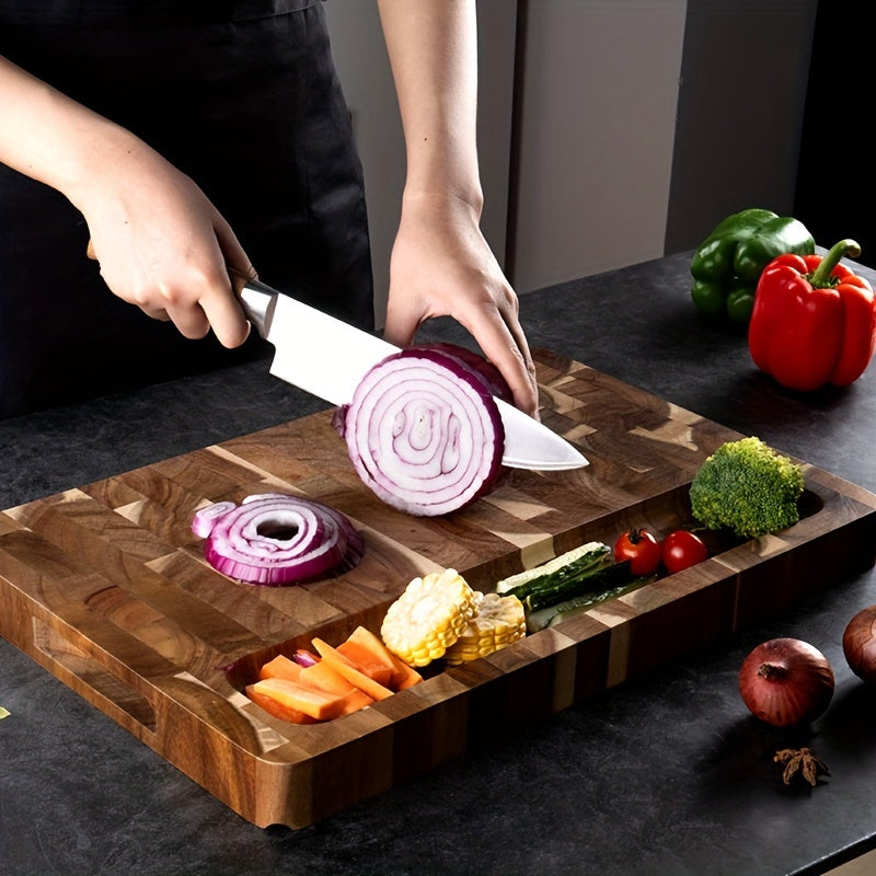 Durable Acacia Wood Cutting Board | End Grain Kitchen Chopping Block-Zavy Home