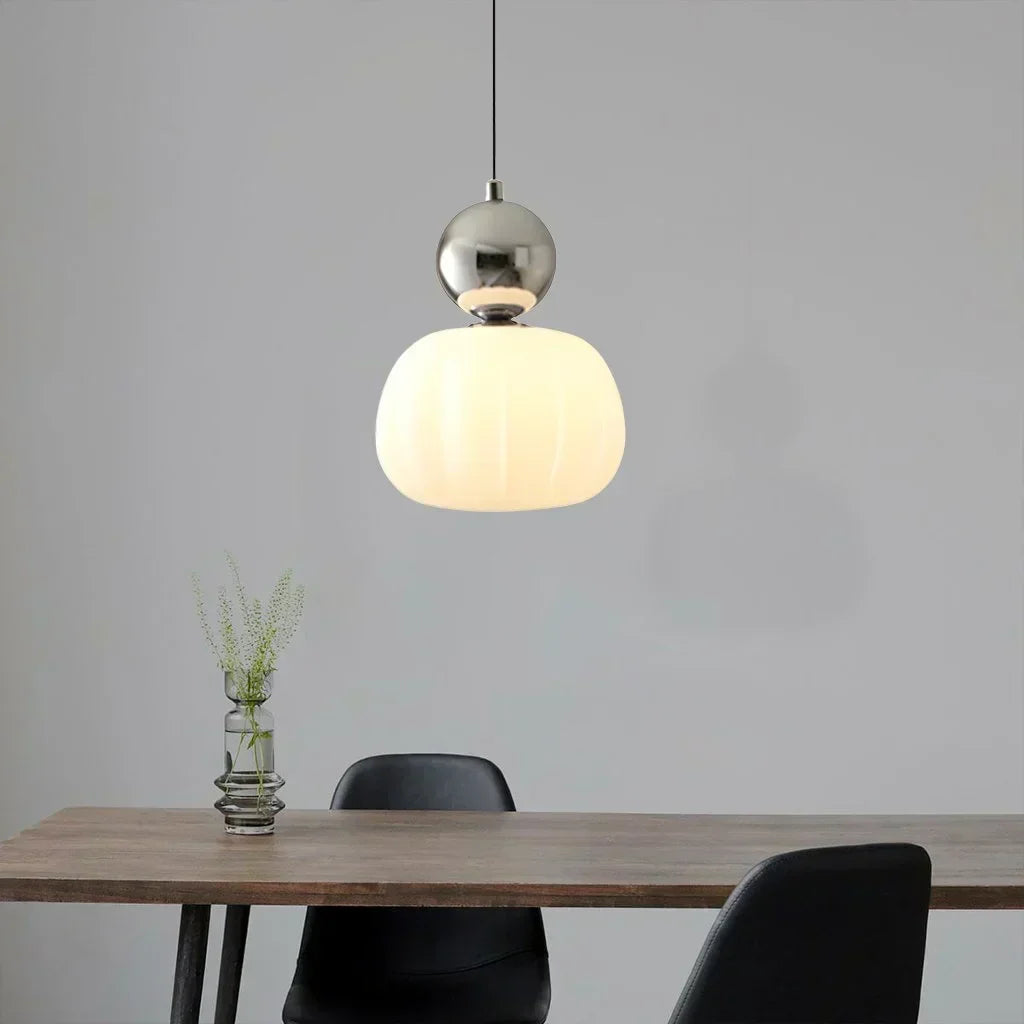 Modern Pumpkin Pendant Light | Stylish LED Ceiling Fixture-Zavy Home