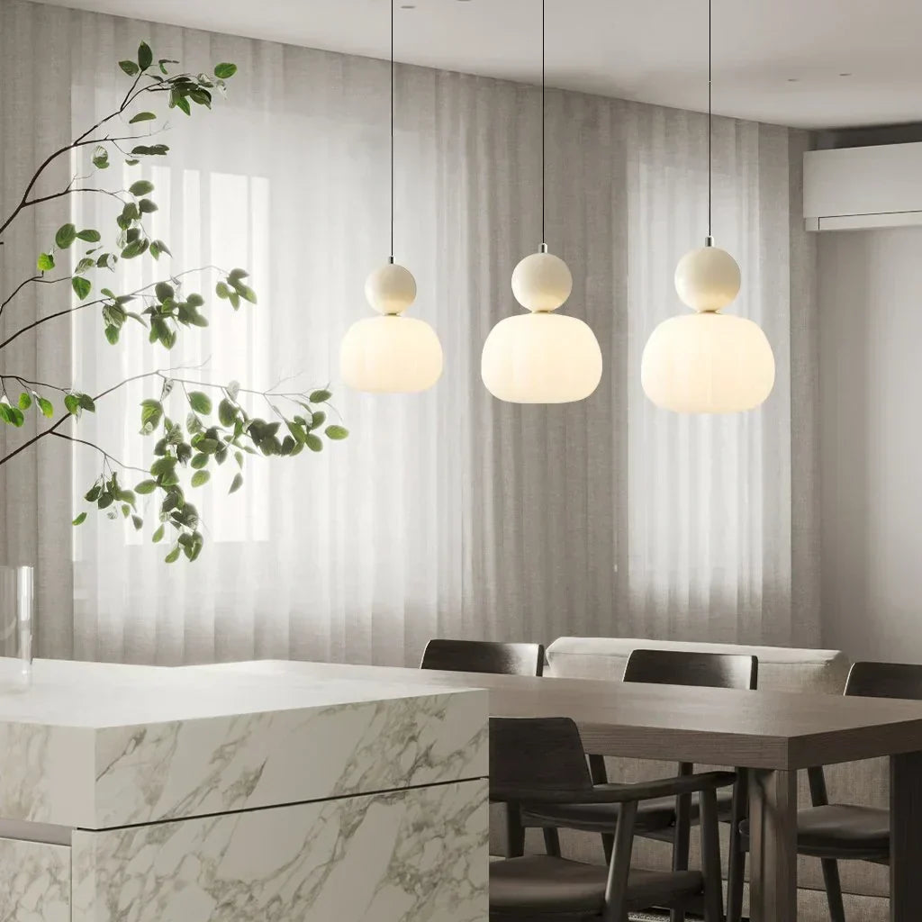 Modern Pumpkin Pendant Light | Stylish LED Ceiling Fixture-Zavy Home