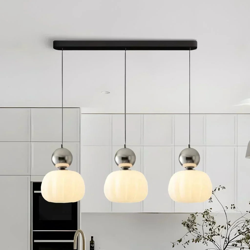 Modern Pumpkin Pendant Light | Stylish LED Ceiling Fixture-Zavy Home