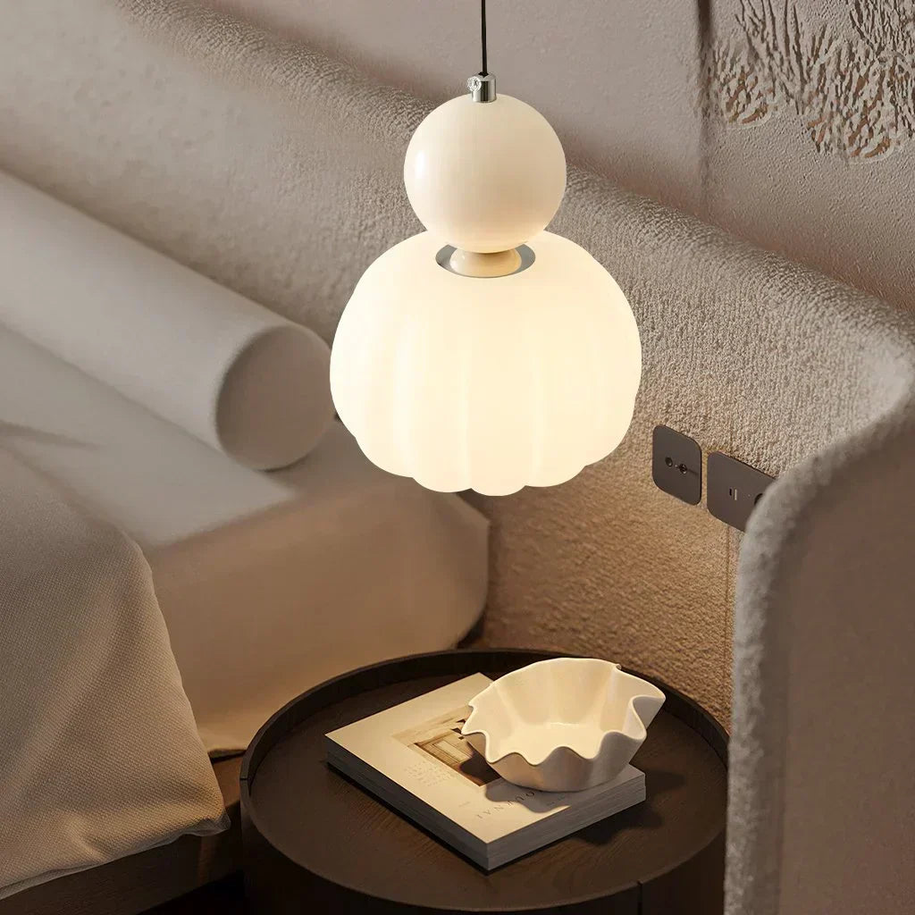 Modern Pumpkin Pendant Light | Stylish LED Ceiling Fixture-Zavy Home
