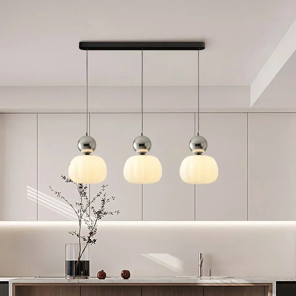 Modern Pumpkin Pendant Light | Stylish LED Ceiling Fixture-Zavy Home