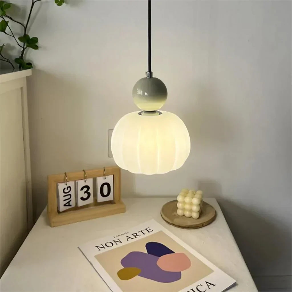 Modern Pumpkin Pendant Light | Stylish LED Ceiling Fixture-Zavy Home