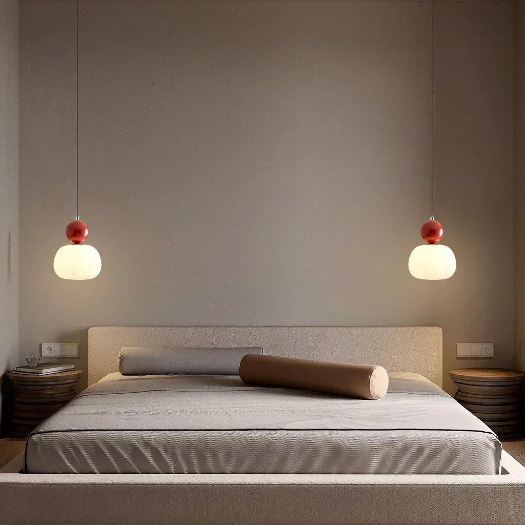 Modern Pumpkin Pendant Light | Stylish LED Ceiling Fixture-Zavy Home