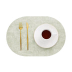 Oval Faux Leather Placemats | Heat Resistant & Non-Slip Design-Zavy Home