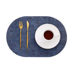 Oval Faux Leather Placemats | Heat Resistant & Non-Slip Design-Zavy Home