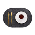 Oval Faux Leather Placemats | Heat Resistant & Non-Slip Design-Zavy Home