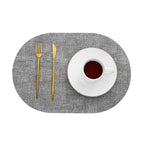 Oval Faux Leather Placemats | Heat Resistant & Non-Slip Design-Zavy Home