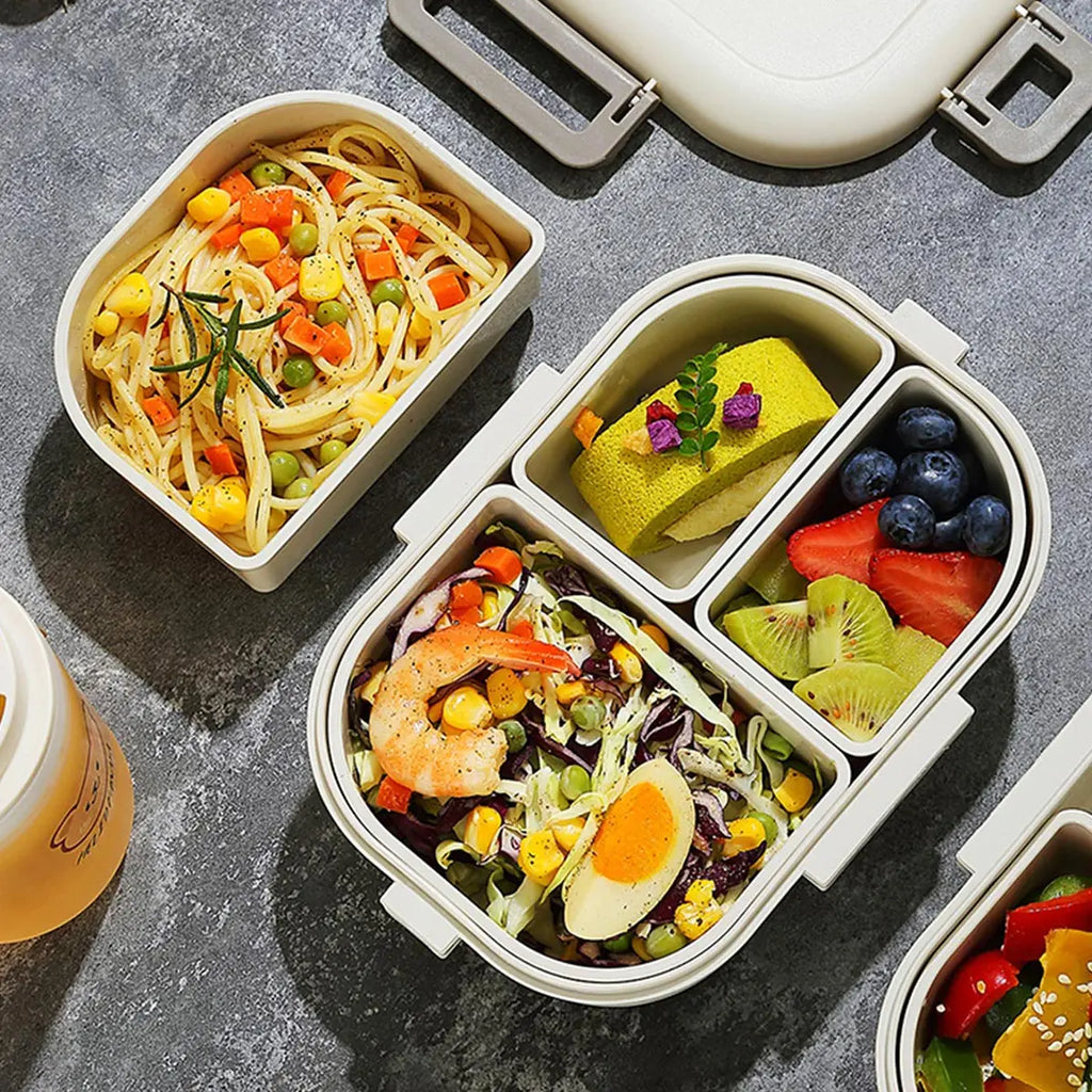 Portable Leak-Proof Bento Lunch Box with 3 Compartments-Zavy Home