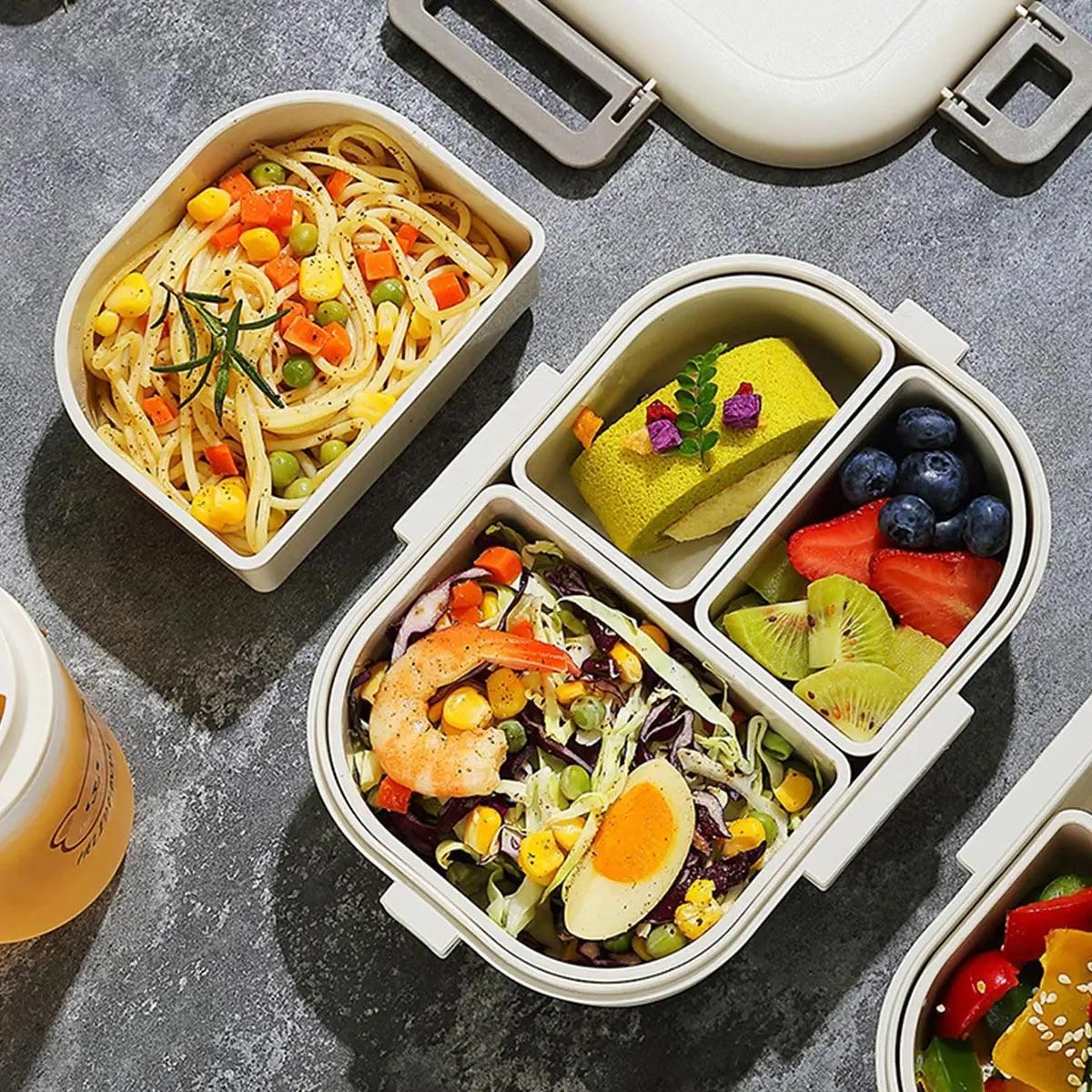 Portable Leak-Proof Bento Lunch Box with 3 Compartments-Zavy Home