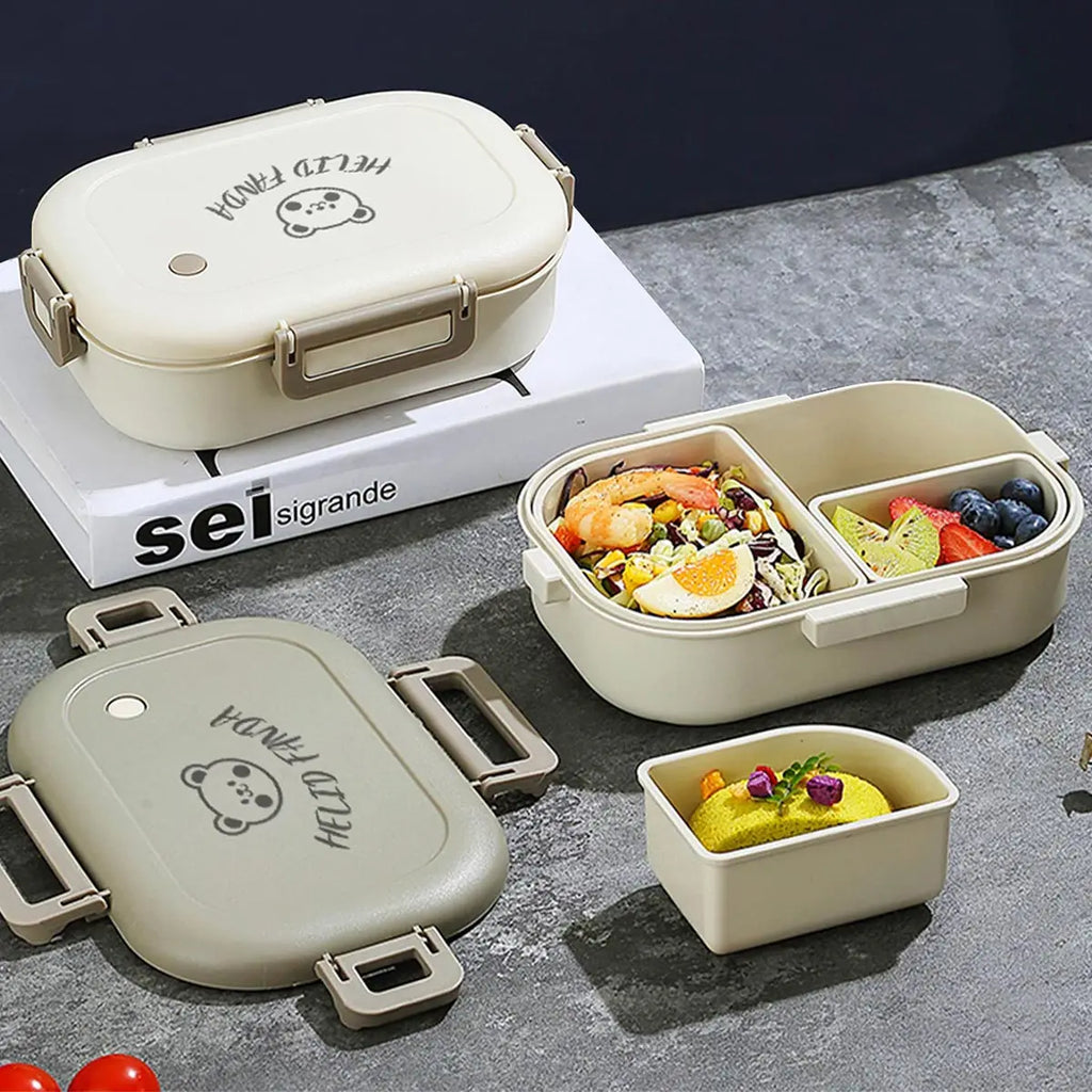 Portable Leak-Proof Bento Lunch Box with 3 Compartments-Zavy Home