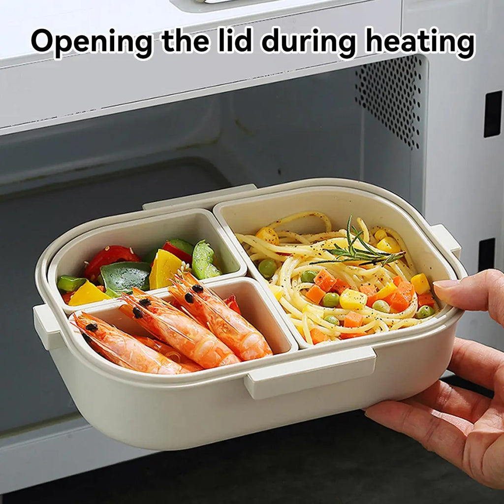Portable Leak-Proof Bento Lunch Box with 3 Compartments-Zavy Home