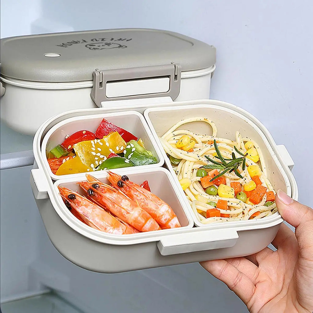 Portable Leak-Proof Bento Lunch Box with 3 Compartments-Zavy Home