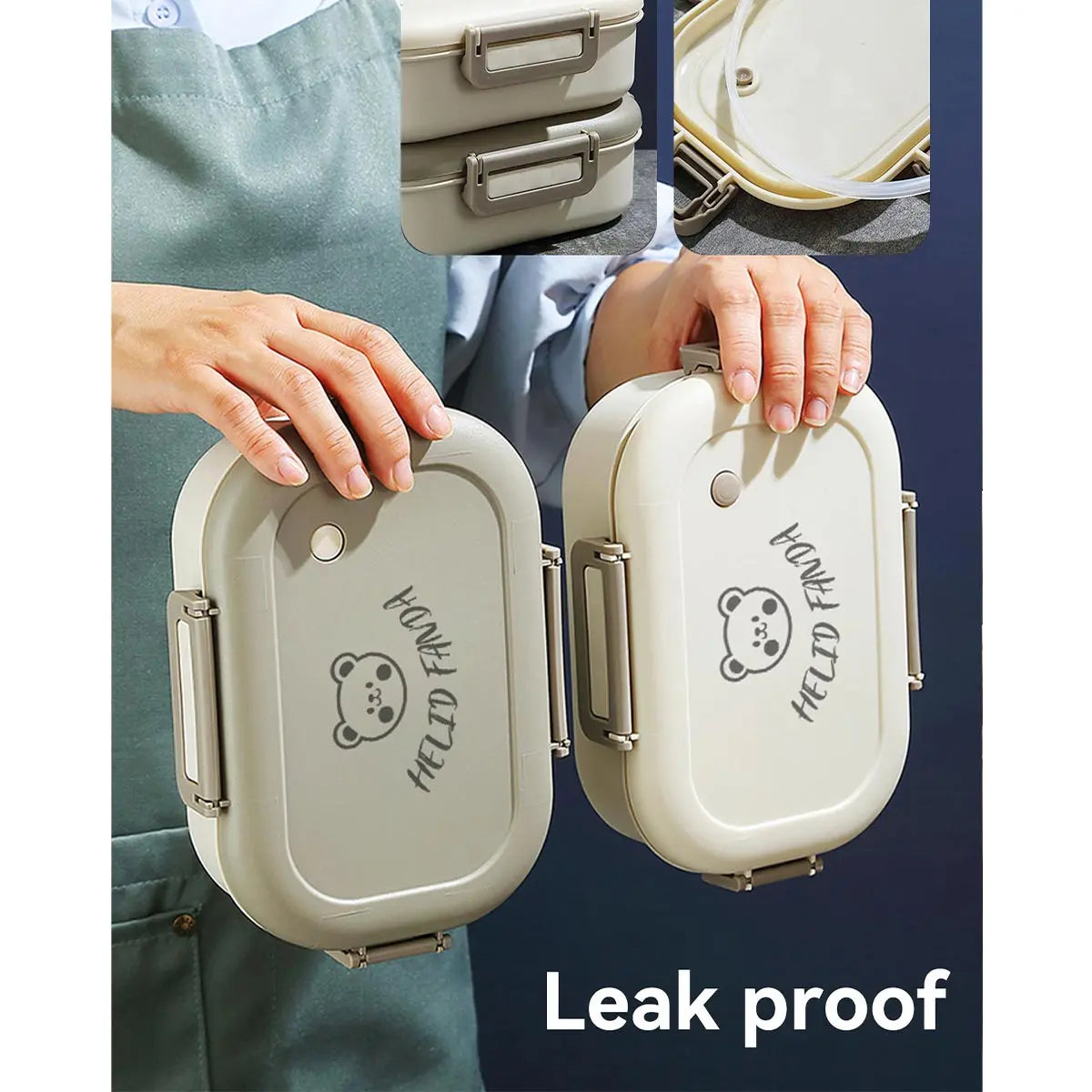 Portable Leak-Proof Bento Lunch Box with 3 Compartments-Zavy Home