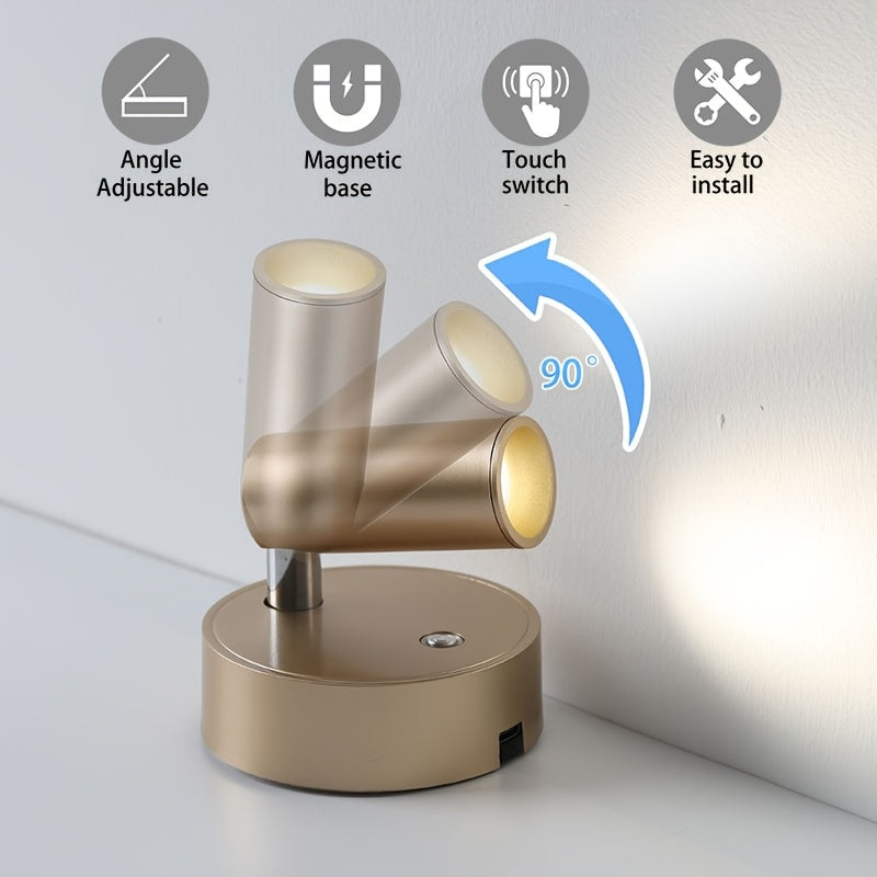 Rechargeable Magnetic Wall Light with Touch Control and Wireless Design-Zavy Home