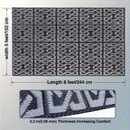 Reversible Outdoor Rug | Modern Black and Grey Patio Mat-Zavy Home
