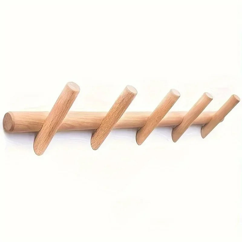 Solid Oak Wall Rack | Stylish Organizer for Home Storage-Zavy Home