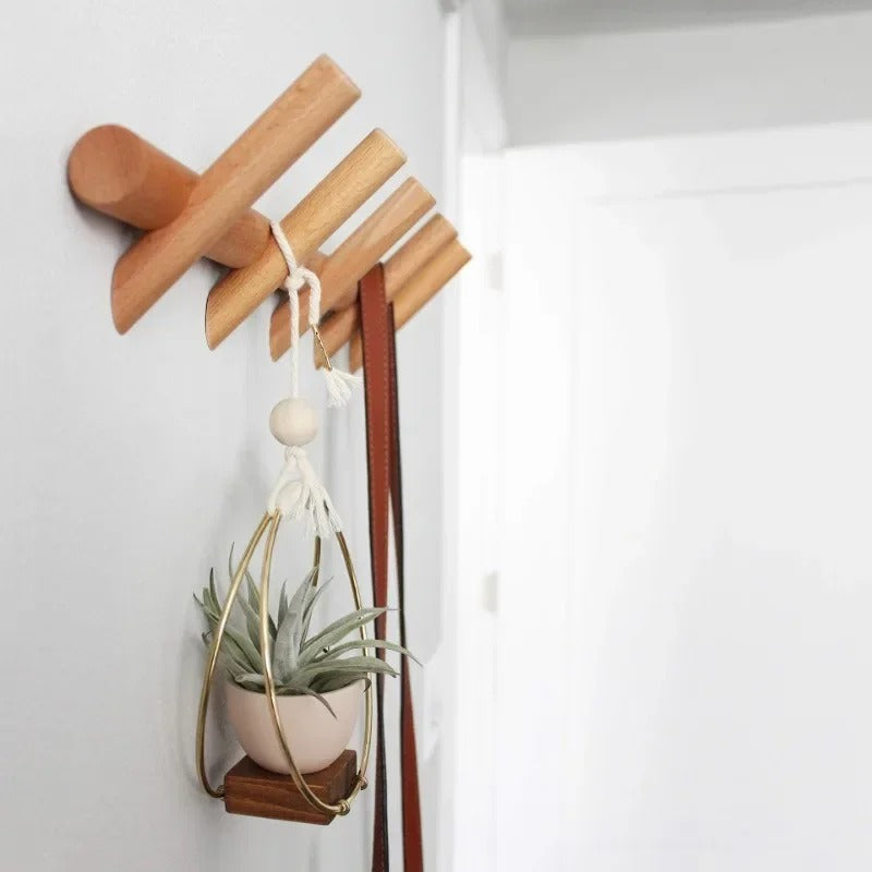 Solid Oak Wall Rack | Stylish Organizer for Home Storage-Zavy Home