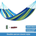 Striped Double Swing Bed Canvas Hammock for Indoor & Outdoor Use-Zavy Home