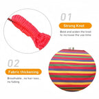 Striped Double Swing Bed Canvas Hammock for Indoor & Outdoor Use-Zavy Home