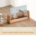 U-Shaped Acrylic and Wood Photo Frame | Modern Minimalist Design-Zavy Home