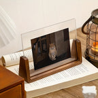 U-Shaped Acrylic and Wood Photo Frame | Modern Minimalist Design-Zavy Home