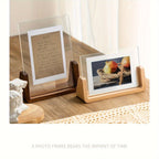 U-Shaped Acrylic and Wood Photo Frame | Modern Minimalist Design-Zavy Home